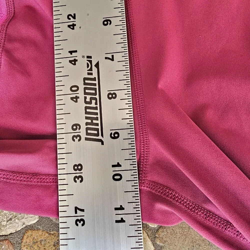Nike Pro Womens Berry Pink Side Pocket High Rise 7/8 Leggings Tights S